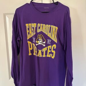 Purple East Carolina Pirates Long Sleeve Tee